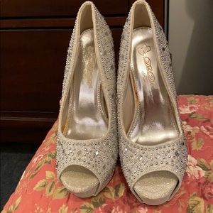 BNWOT super high open toe platform peep toe heels